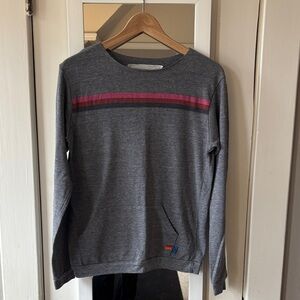 Aviator Nation Gray and Pink Women's Crew Neck Sweatshirt